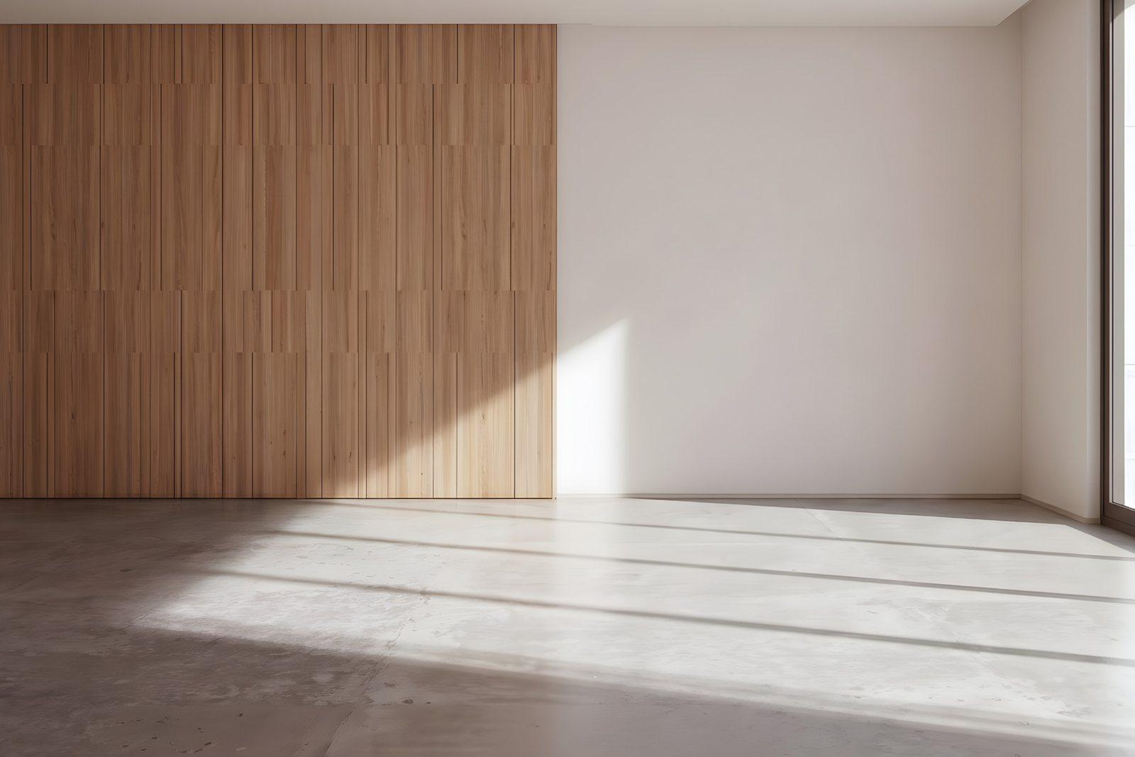Empty room before virtual staging